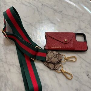 Bandolier Crimson Leather iPhone 12 Pro Case